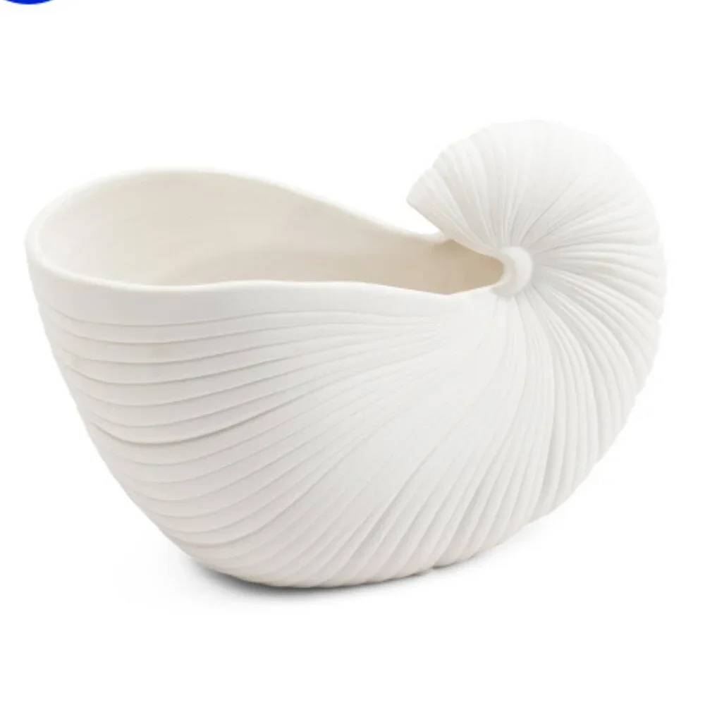 SAGEBROOK HOME 10in Nautilus Shell Indoor Planter Modern Contemporary Plant Pot